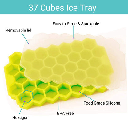 Silicone Honeycomb Shape 37 Cavity Ice Cube Tray